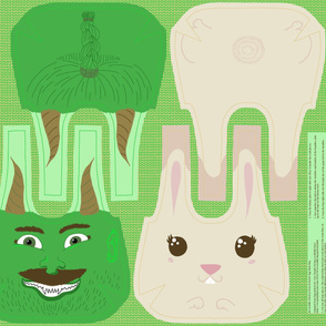 Reversible Halloween Troll & Easter Bunny Bag