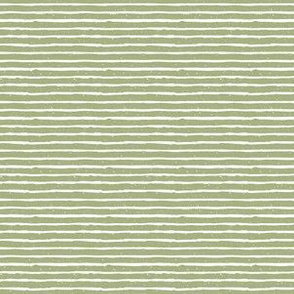 6" White and Light Green Stripes