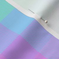 Pastel Rainbow Checks Twill