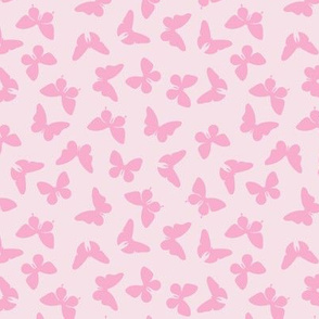 All pink butterflies, butterfly silhouette design