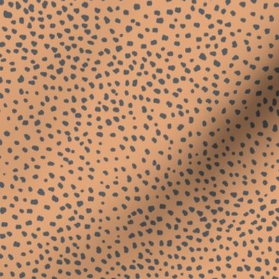 Fat cheetah baby animal print minimal small speckles and spots abstract wild cat white snow leopard caramel copper rust brown