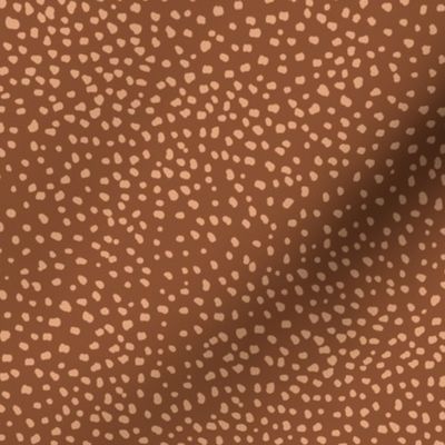 Fat cheetah baby animal print minimal small speckles and spots abstract wild cat white snow leopard caramel copper rust brown 