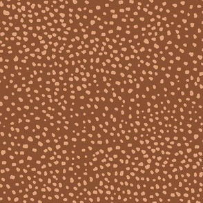 Fat cheetah baby animal print minimal small speckles and spots abstract wild cat white snow leopard caramel copper rust brown 