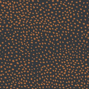 Fat cheetah baby animal print minimal small speckles and spots abstract wild cat white snow leopard charcoal gray copper rust brown