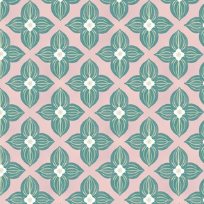 Bunchberry Geometric on Peach