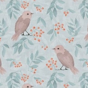 Small - Little Birds with Rowanberry