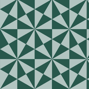 Abstract green triangle shapes