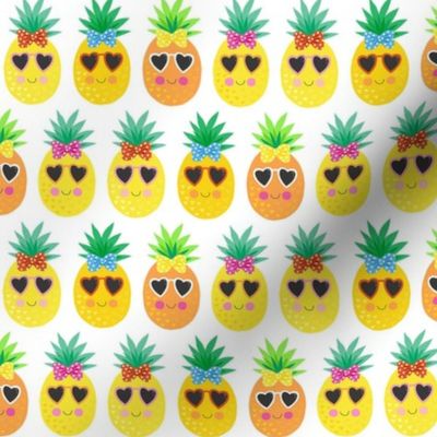 Pineapples in sunglasses