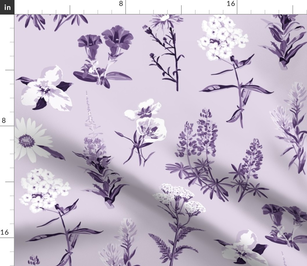 Wildflower collection - lavender - large scale