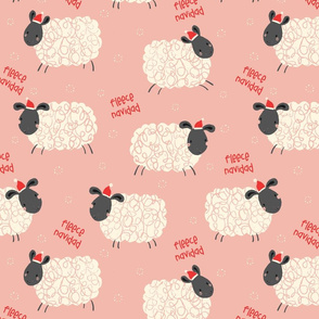 Fleece Navidad on Dusty Pink-large scale