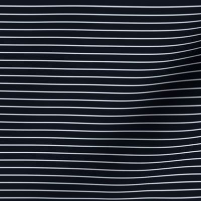 Small Horizontal Pin Stripe Pattern - Midnight Black and Morning Grey