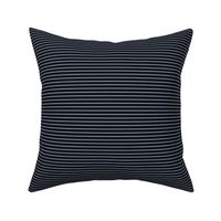 Small Horizontal Pin Stripe Pattern - Midnight Black and Morning Grey