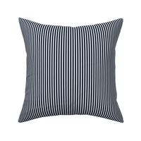 Small Vertical Bengal Stripe Pattern - Midnight Black and Morning Grey