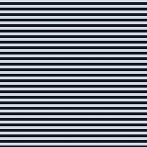 Small Horizontal Bengal Stripe Pattern - Midnight Black and Morning Grey