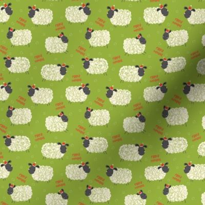 Fleece Navidad on Bright green-extra small scale