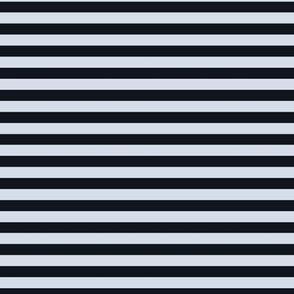 Horizontal Bengal Stripe Pattern - Midnight Black and Morning Grey