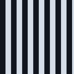 Vertical Awning Stripe Pattern - Midnight Black and Morning Grey