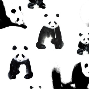 Panda Brush stroke Pattern