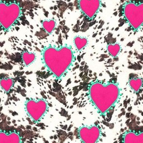 Cowhide Hearts Cowgirl Valentine’s Day