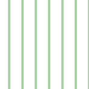 Narrow green stripe on white - vertical