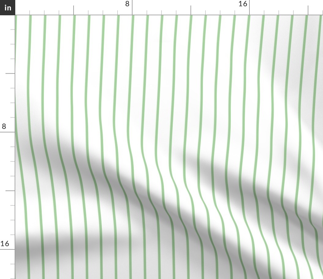 Narrow green stripe on white - vertical