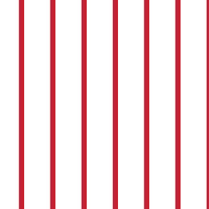 Narrow red stripe on white - vertical