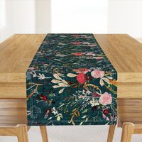 Autumn Fable Floral (teal) JUMBO