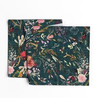 Autumn Fable Floral (teal) JUMBO