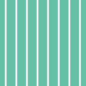 Aqua with narrow white stripe (small)