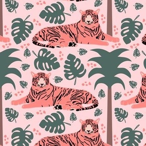 Tiger Jungle Pink Rainforest