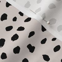 Little Dalmatian spots and dots raw ink speckles animal print off white black monochrome Large