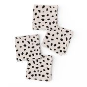Little Dalmatian spots and dots raw ink speckles animal print off white black monochrome Large