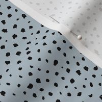 Raw ink mess abstract cheetah spots animal print boho minimalist baby nursery boys stone blue black