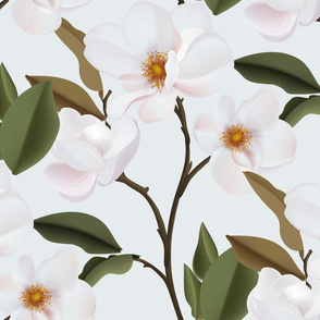 Magnolia watercolor floral bouquet 