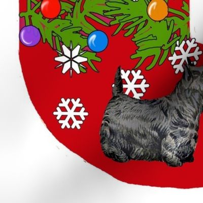 Christmas stocking Scotty Terrier