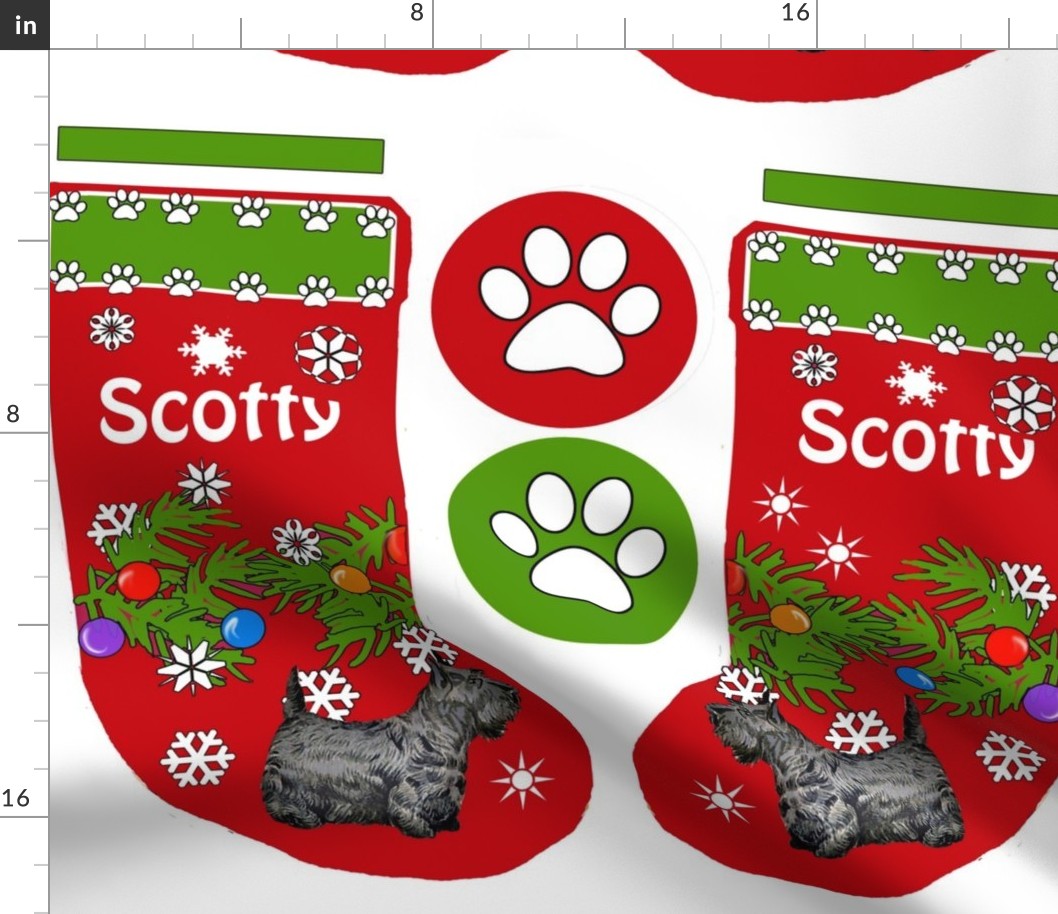 Christmas stocking Scotty Terrier