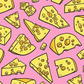 Swiss Cheese Food on Pink
