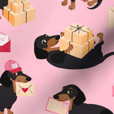 Special Delivery Dachshunds Pink