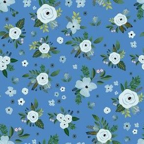 6" Blue Harbour Florals Bright Blue