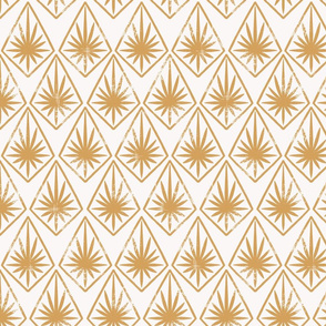 Abstract gold geometric palm leaf