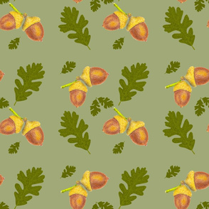 acorn and oak leaf pattern