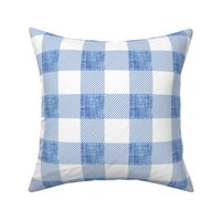 2" cornflower linen buffalo check