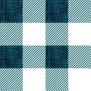 2" teal linen no. 1 buffalo check