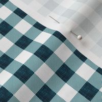 1/2" teal linen no. 1 buffalo check