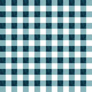 1/2" teal linen no. 1 buffalo check