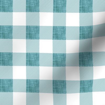 1" basil linen buffalo check