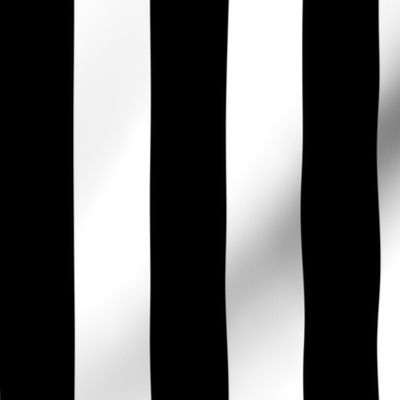 1.5 Inch Vertical Black White Stripe