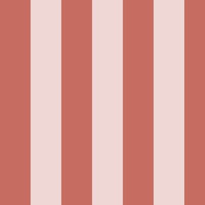Large Vertical Awning Stripe on Terracotta