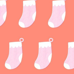 Pink Minimal Christmas Stockings