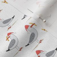 Seagulls in Santa Hats - extra small scale 